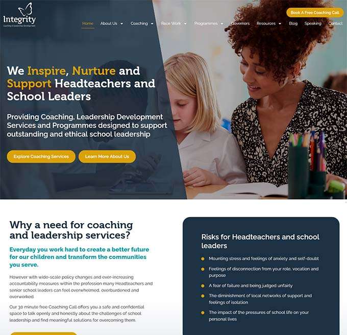 Integrity Coaching homepage